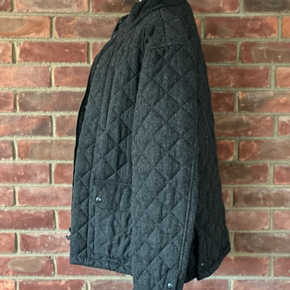 Bonobos Quilted Bomber Jacket in Heather Gray Herringbone - Picture 5 of 8